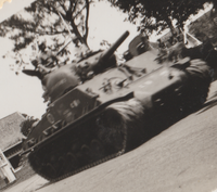 Parade Koninginnedag Sherman M4 tank