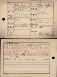 Japanse Gevangenenkaart Soldaat Eduard Schwartze