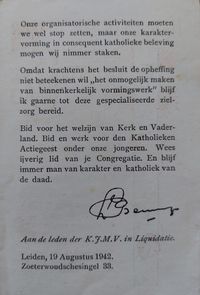 Informatieprentje KJMV 1942 achterkant