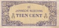 Geld Japansche regeering 10 cnt voorkant