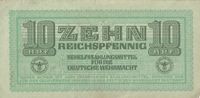 Tien Reichspfennig biljet voor de Wehrmacht