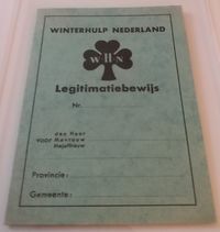 Legitimatiebewijs, ongebruikt Winter Hulp Nederland