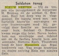 Katholiek Thuisfront Nieuw Heeten Masselink 1949 soldaten terugkeer