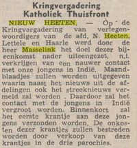Katholiek Thuisfront Nieuw Heeten Masselink 1949