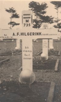 Kruis op het graf van Korporaal Hilgerink